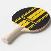 レトロイエロージャケットデュアルストライプボード名 卓球ラケット (正面アングル)