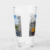 レトロイエロートラムon通りinリスボン，ポルトガル タンブラーグラス (右)