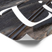 レトロイエロートラムon通りinリスボン，ポルトガル ポスター (角)