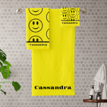 レトロイエローハッピー顔笑顔