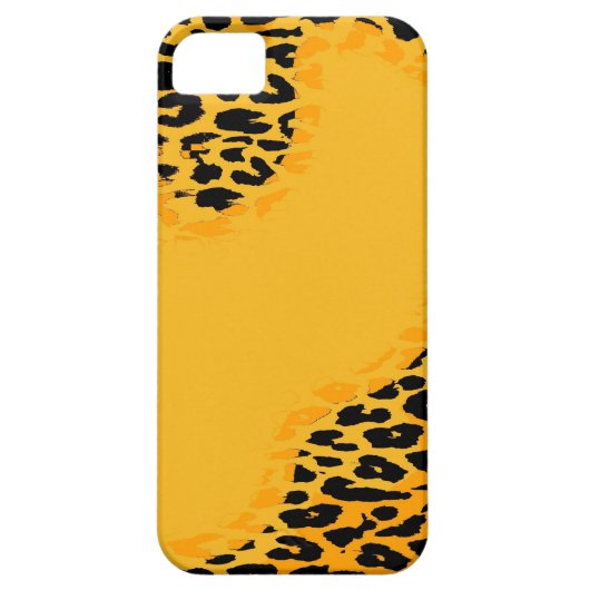 レトロイエローヒョウとブラックヒョウのプリントスキン Case-Mate iPhoneケース (裏面)