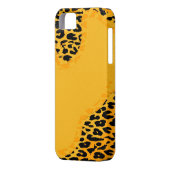 レトロイエローヒョウとブラックヒョウのプリントスキン Case-Mate iPhoneケース (裏面左)