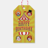 レトロイエロービッグトップサーカス漫画のギフトラベル ギフトタグ (正面)