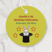 レトロイエロービッグトップサーカス漫画メッセージカード フェイバータグ (裏面)