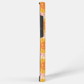 レトロイエローピンクハッピー顔花柄 SAMSUNG GALAXYケース (右側面)