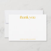 レトロイエローフローラカスタムブライダルシャワー サンキューカード (正面)