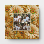 レトロイエローフローラデイジー4写真テンプレート フォトプラーク (正面)