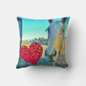 レトロイエローホースバレンタインハート クッション (裏面)