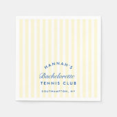 レトロイエローラストスイング前のリングや輪テニスバック スタンダードカクテルナプキン (正面)