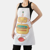 レトロイエローロボット宇宙図 エプロン (インサイチュ)