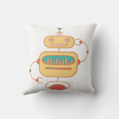 レトロイエローロボット宇宙図 クッション (裏面)