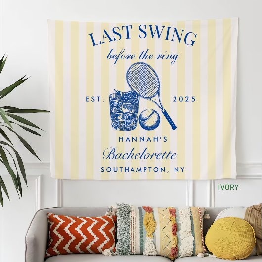 レトロイエロー ラストスウィングビフォアザリング テニス バック フリースブランケット