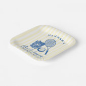 レトロイエロー ラストスウィングビフォアザリング テニス バック ペーパープレート (傾斜あり)