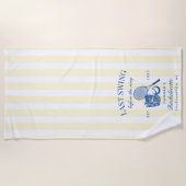 レトロイエロー ラストスウィング ビフォアザリング テニス バック ビーチタオル (正面)