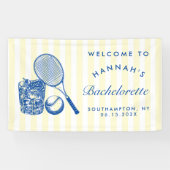 レトロイエロー ラストスウィング ビフォアザリング テニス バック 横断幕 (横)