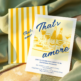 レトロイエロー「That's Amore」ブライダルシャワー 招待状