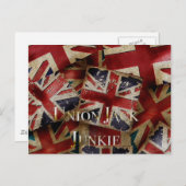 レトロイギリス国旗のユニオンジャック ポストカード (正面/裏面)