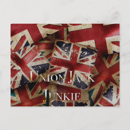 レトロイギリス国旗のユニオンジャック ポストカード (正面)