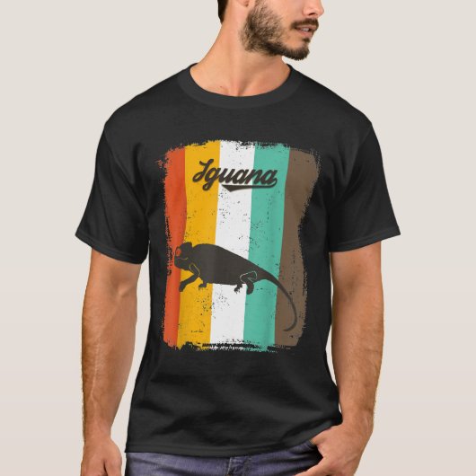 レトロイグアナリザードT用イグアナリザード Tシャツ (正面)