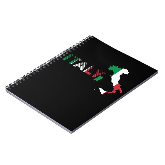 レトロイタリアフラッグトラベラーアドベンチャー旅行 ノートブック (左側)