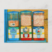 レトロイタリアンカラフルナットディスペンサ1950sスタイル ポストカード (正面)