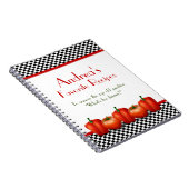 レトロイタリアンキッチンパーソナライズされたレシピ手帳 ノートブック (右側)