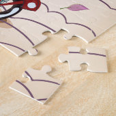 レトロイタリアンスクーターのポスター。 ジグソーパズル (側面)