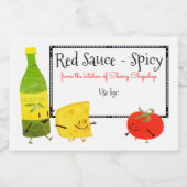 レトロイタリアントマトソース缶詰ラベル フードラベル (シングルラベル)