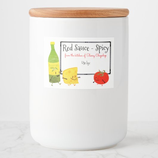 レトロイタリアントマトソース缶詰ラベル フードラベル (正面)