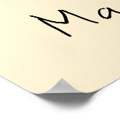 レトロイタリアンモカコーヒーポットグラインダークリーム ポスター (角)