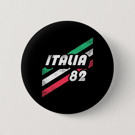 レトロイタリア 80年代風 イタリア国旗デザイン 缶バッジ (正面)