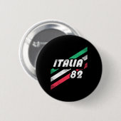 レトロイタリア 80年代風 イタリア国旗デザイン 缶バッジ (正面&裏面)