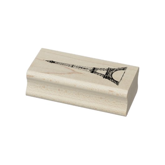 レトロイメージエッフェルタワー付き6サイズゴムスタンプ ラバースタンプ (スタンプ)