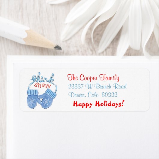 レトロイメージスノーミッテンス差出人住所 ラベル (インサイチュ)