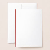 レトロイメージホリデーツリー写真テンプレートクリスマス 箔カード (裏面封筒付き)