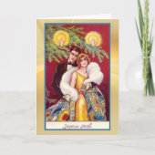 レトロイメージホリデーロマンスクリスマスカード シーズンカード (正面)