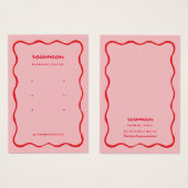 レトロイヤリング表示カード赤角 (正面&裏面)