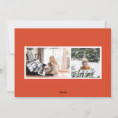 レトロイラストのクリスマスツリー モダン シーズンカード (裏面)