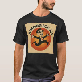 レトロイラスト キャラクター が飛び跳ねてます Tシャツ