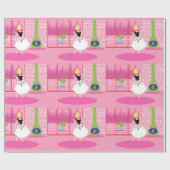レトロインザピンクラッピング紙 ラッピングペーパー (フラット)
