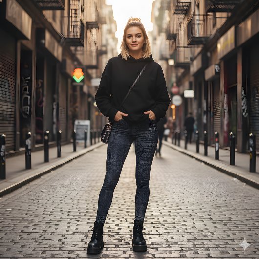 レトロインジゴグレイ芸術的テクスチャ レギンス