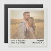 レトロインスタントカメラ写真日付磁石を保存 (正面/裏面)