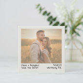 レトロインスタントカメラ写真QRで日付を保存 セーブザデート (スタンド正面)