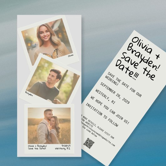 レトロインスタントカメラ3写真QR日付の保存