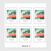 レトロインスタントフォトスタイルステッカー シール (シート)