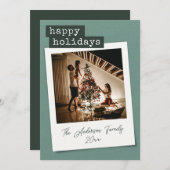 レトロインスタントフォトホリデーカード シーズンカード (正面/裏面)