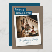 レトロインスタントフォトホリデーカード シーズンカード (正面/裏面)