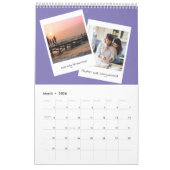 レトロインスタント写真おもしろいファミリーカレンダー カレンダー (3月 2026)