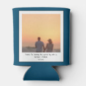 レトロインスタント写真カスタム名モダン 缶クーラー (裏面)