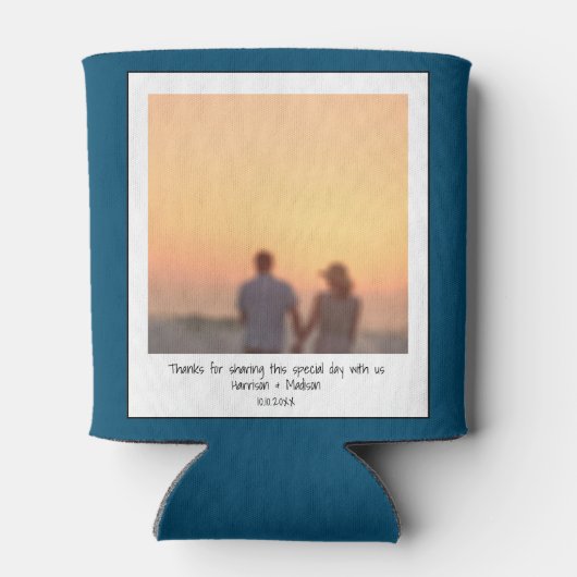 レトロインスタント写真カスタム名モダン 缶クーラー (裏面)